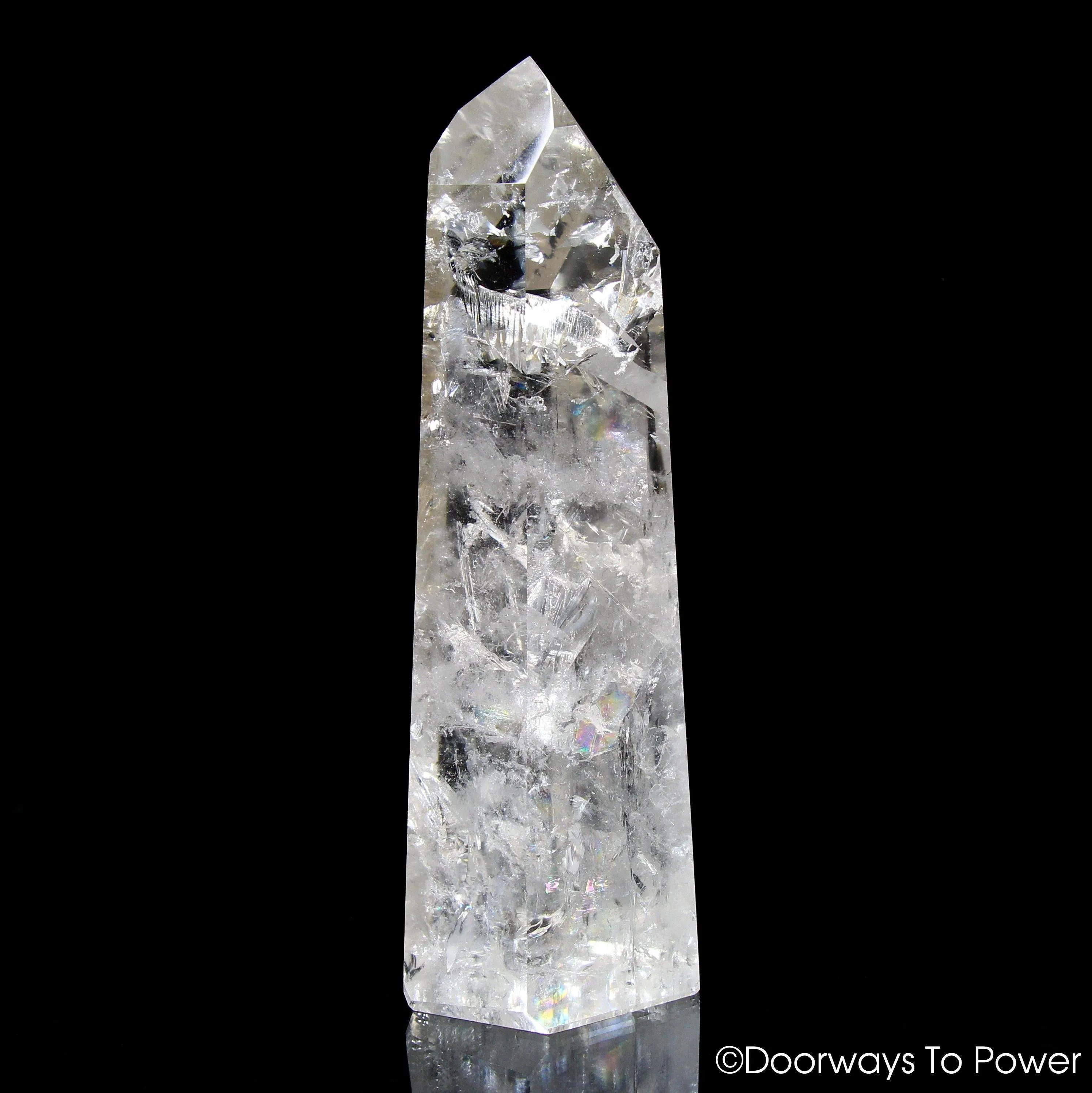 John of God Quartz Master Dow Devic Temple Casa Crystal w/ Rainbows