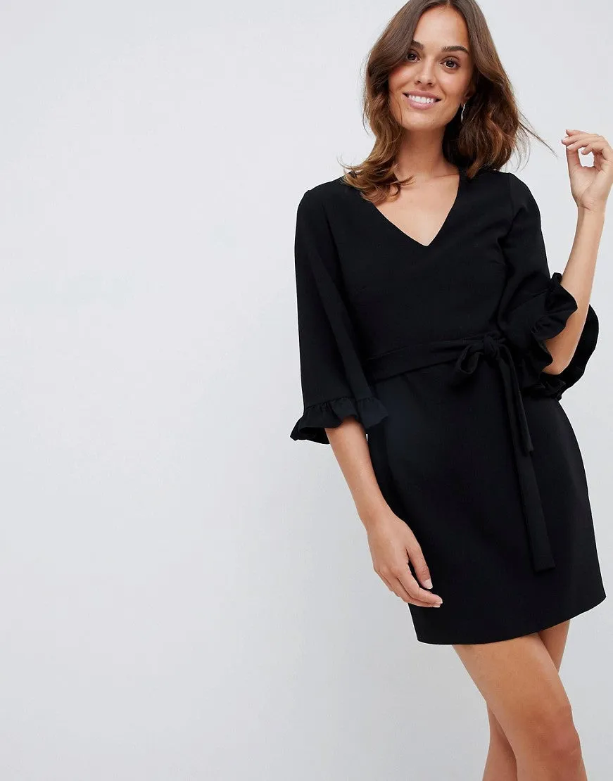 Kimono frill sleeve mini dress