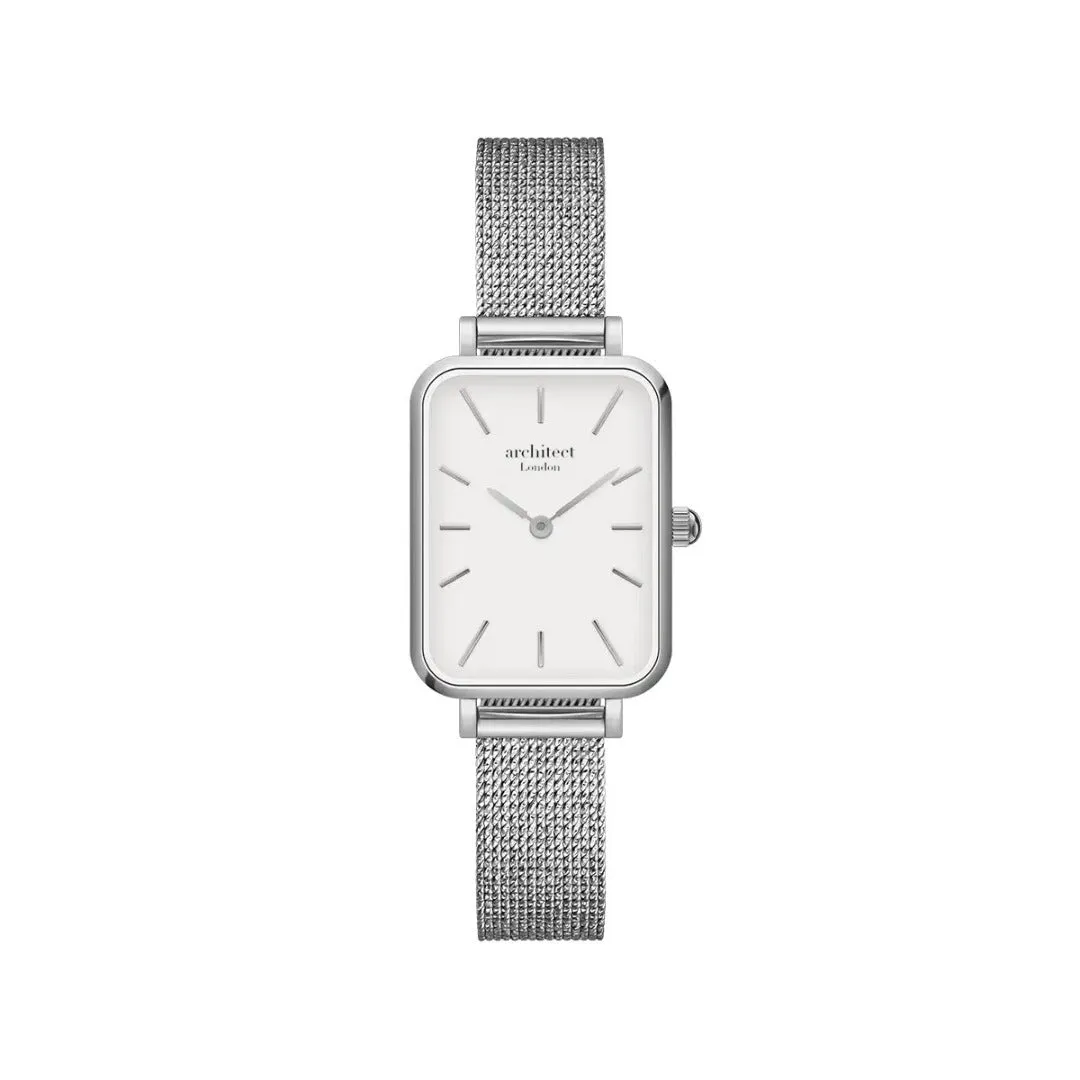 Ladies Architēct Lille Engraved Watch In Cloud Silver