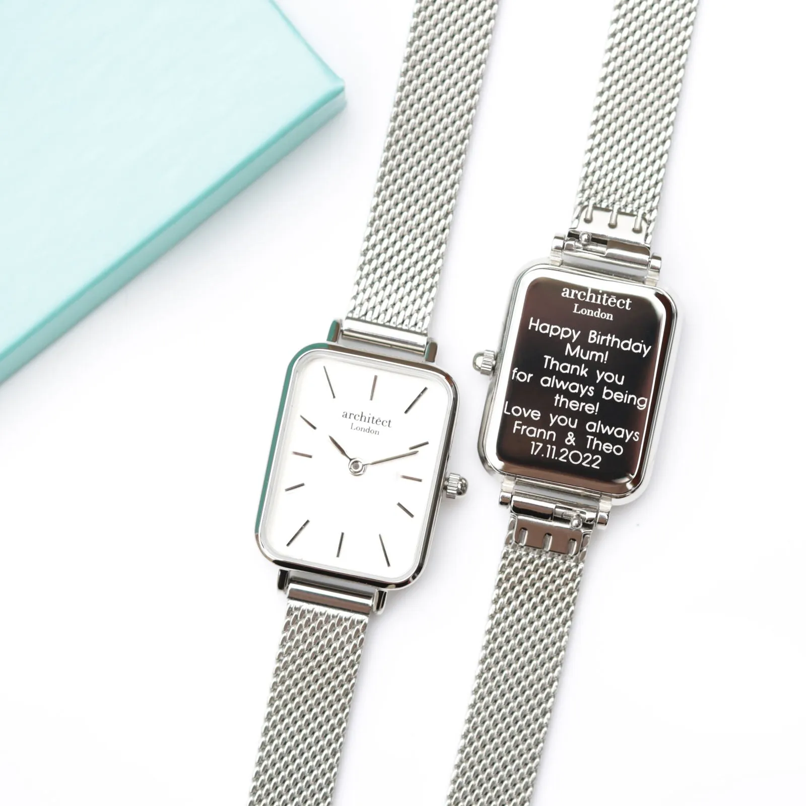 Ladies Architēct Lille Engraved Watch In Cloud Silver