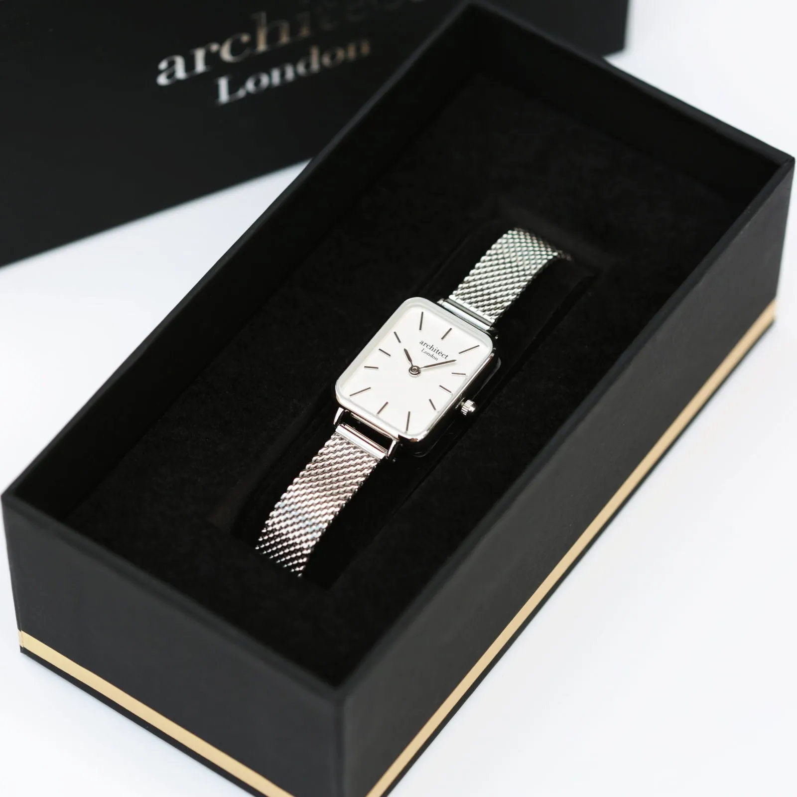 Ladies Architēct Lille Engraved Watch In Cloud Silver