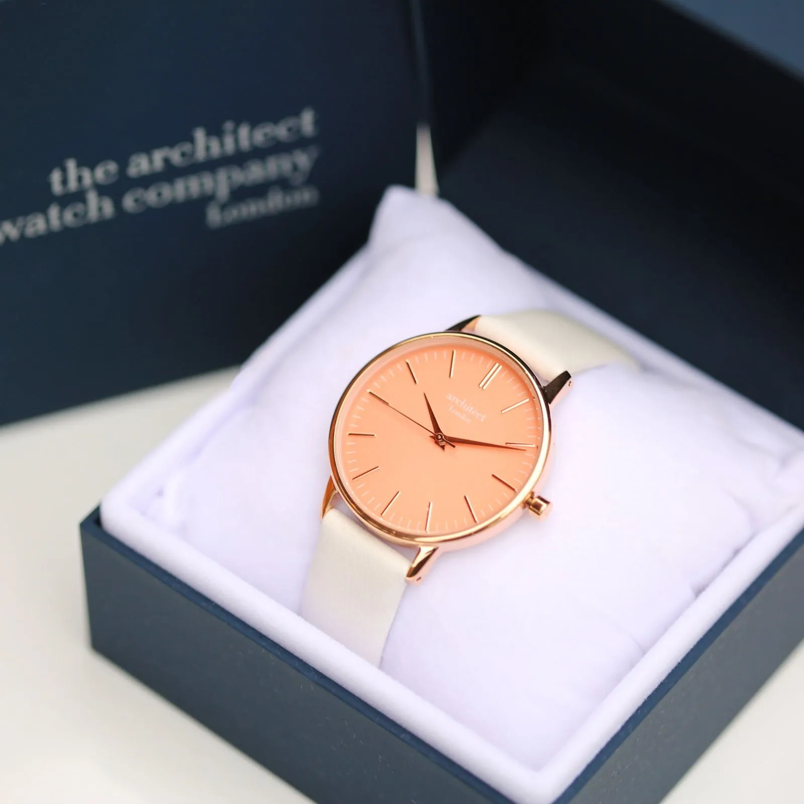Ladies Handwriting Engraved Watch In White