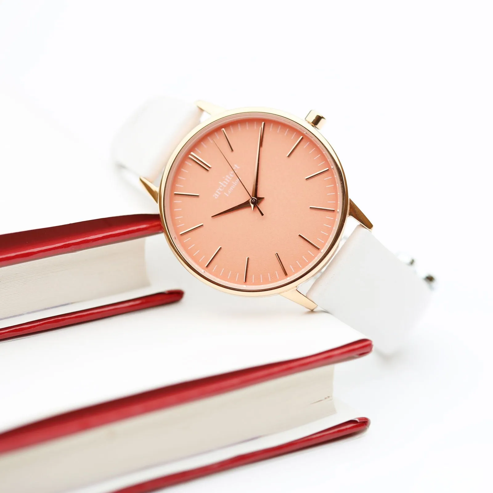 Ladies Handwriting Engraved Watch In White