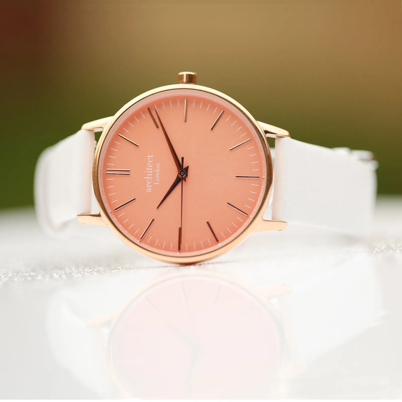 Ladies Handwriting Engraved Watch In White