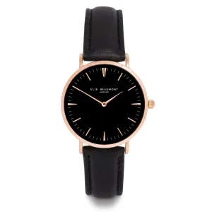 Large Oxford Watch Black Dial With Black Strap
