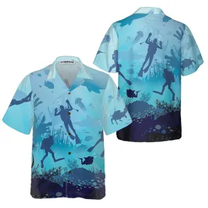 Life Is Diving Hawaiian Shirt, Scuba Diving Shirt For Men, Cool Gift For Scuba Diver