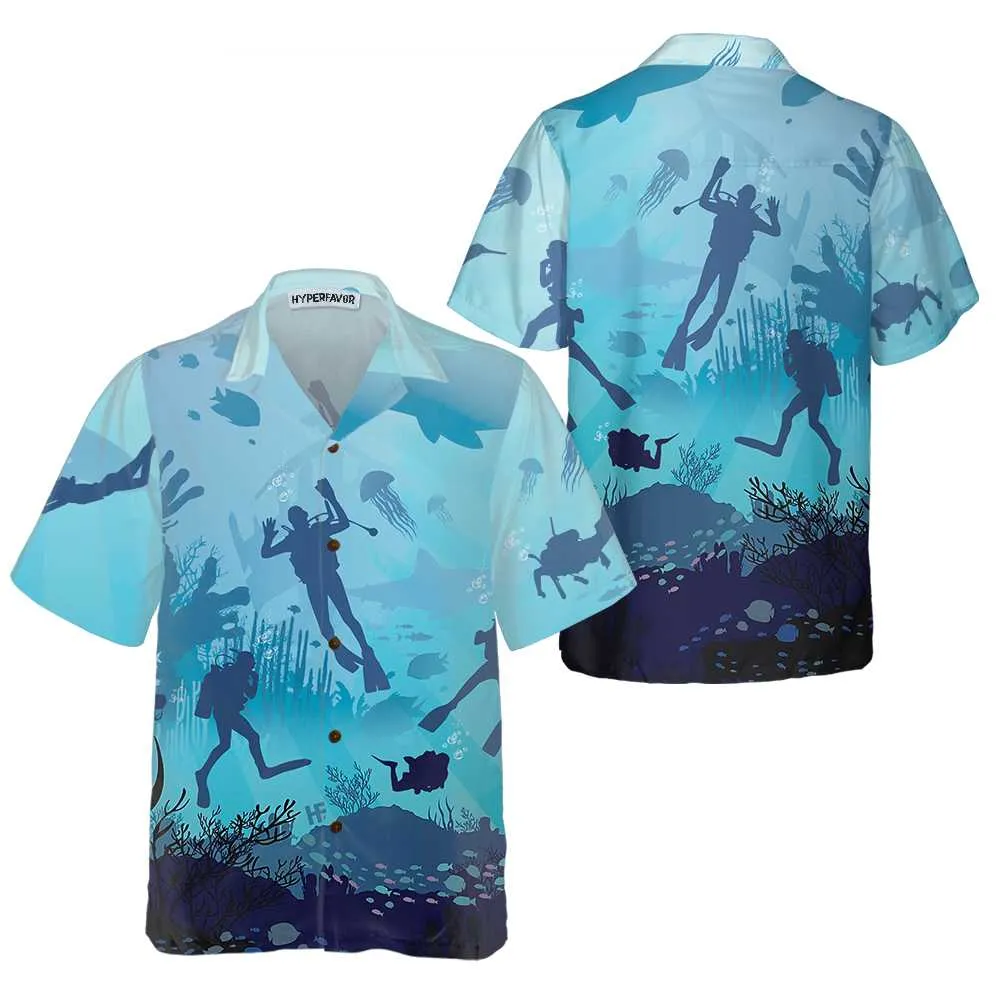 Life Is Diving Hawaiian Shirt, Scuba Diving Shirt For Men, Cool Gift For Scuba Diver