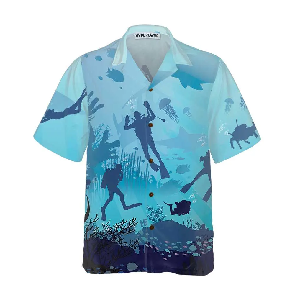 Life Is Diving Hawaiian Shirt, Scuba Diving Shirt For Men, Cool Gift For Scuba Diver