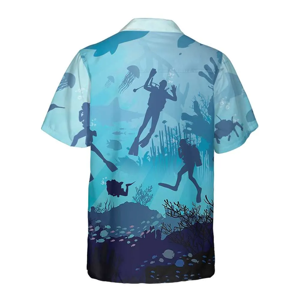 Life Is Diving Hawaiian Shirt, Scuba Diving Shirt For Men, Cool Gift For Scuba Diver