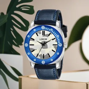 LOREM Blue Army Analog Watch For Men LR54