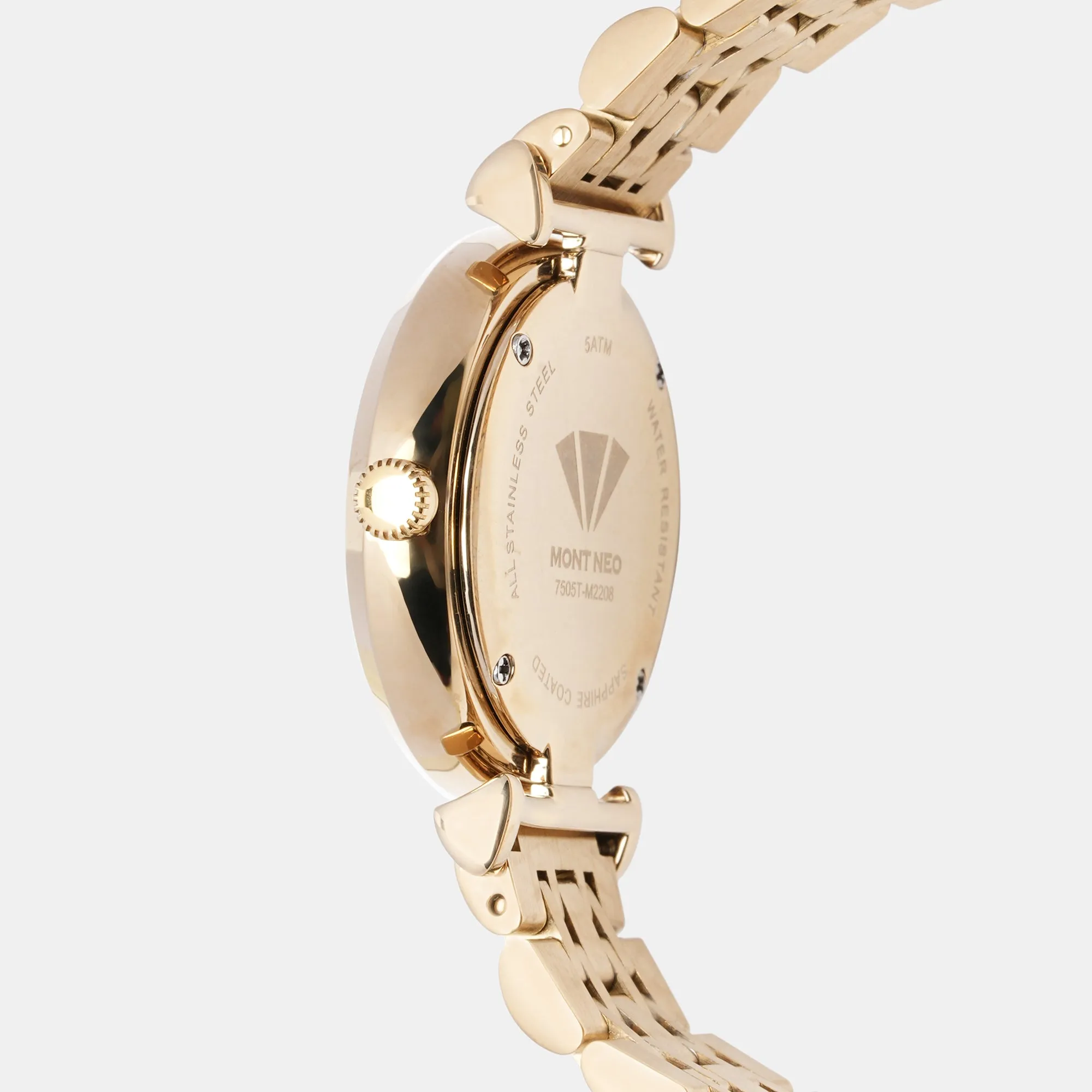 Luxurious Gold Analog Women Stainless Steel Watch 7505T-M2208