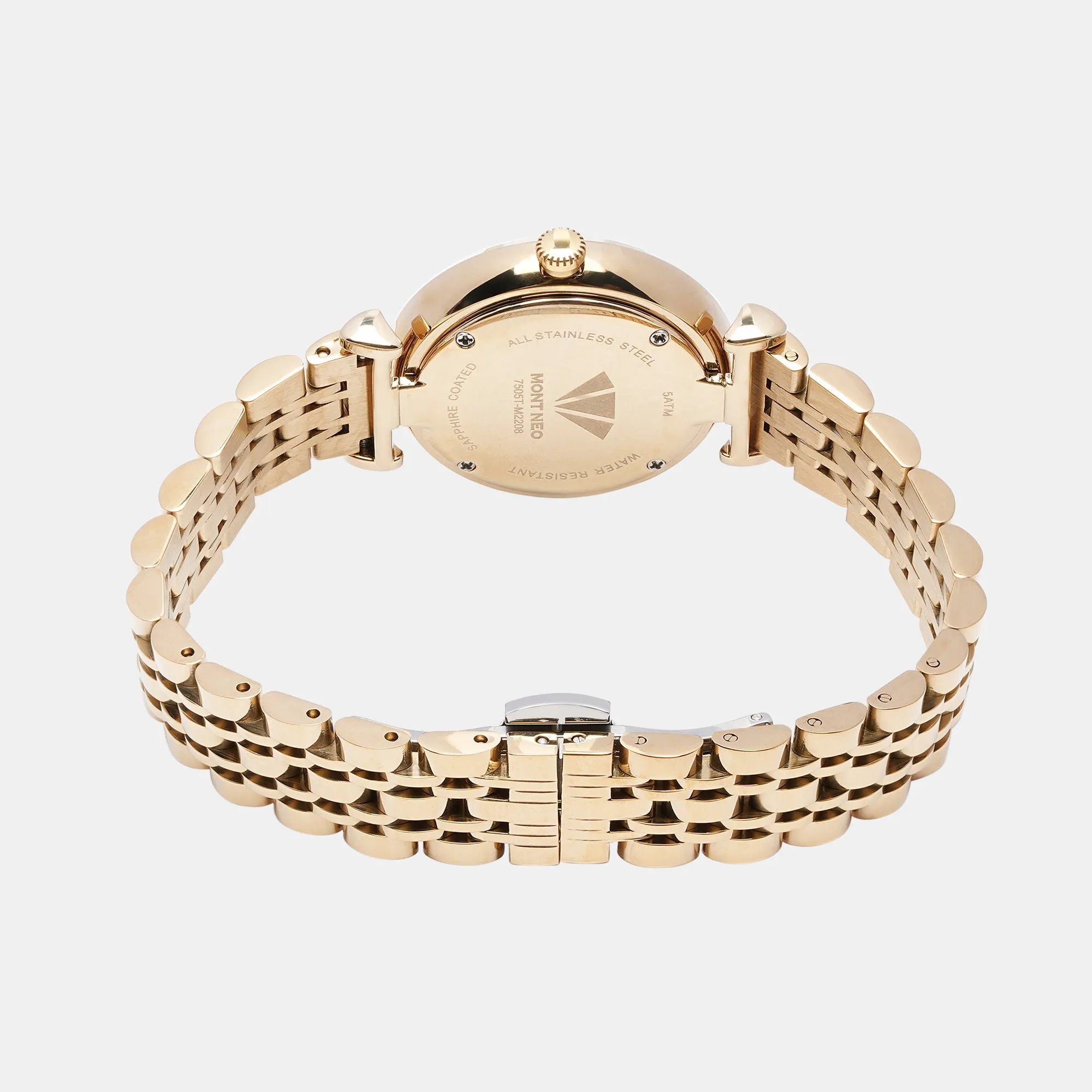 Luxurious Gold Analog Women Stainless Steel Watch 7505T-M2208