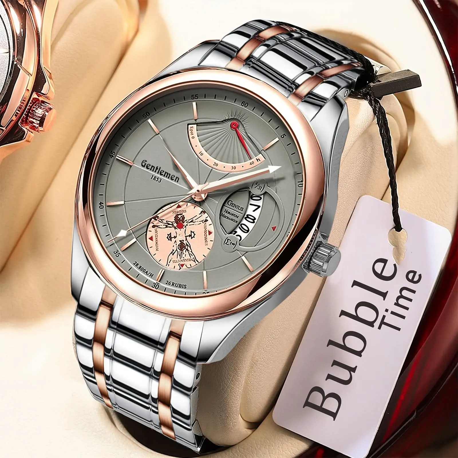 Luxury Men's Quartz Watch with Calendar