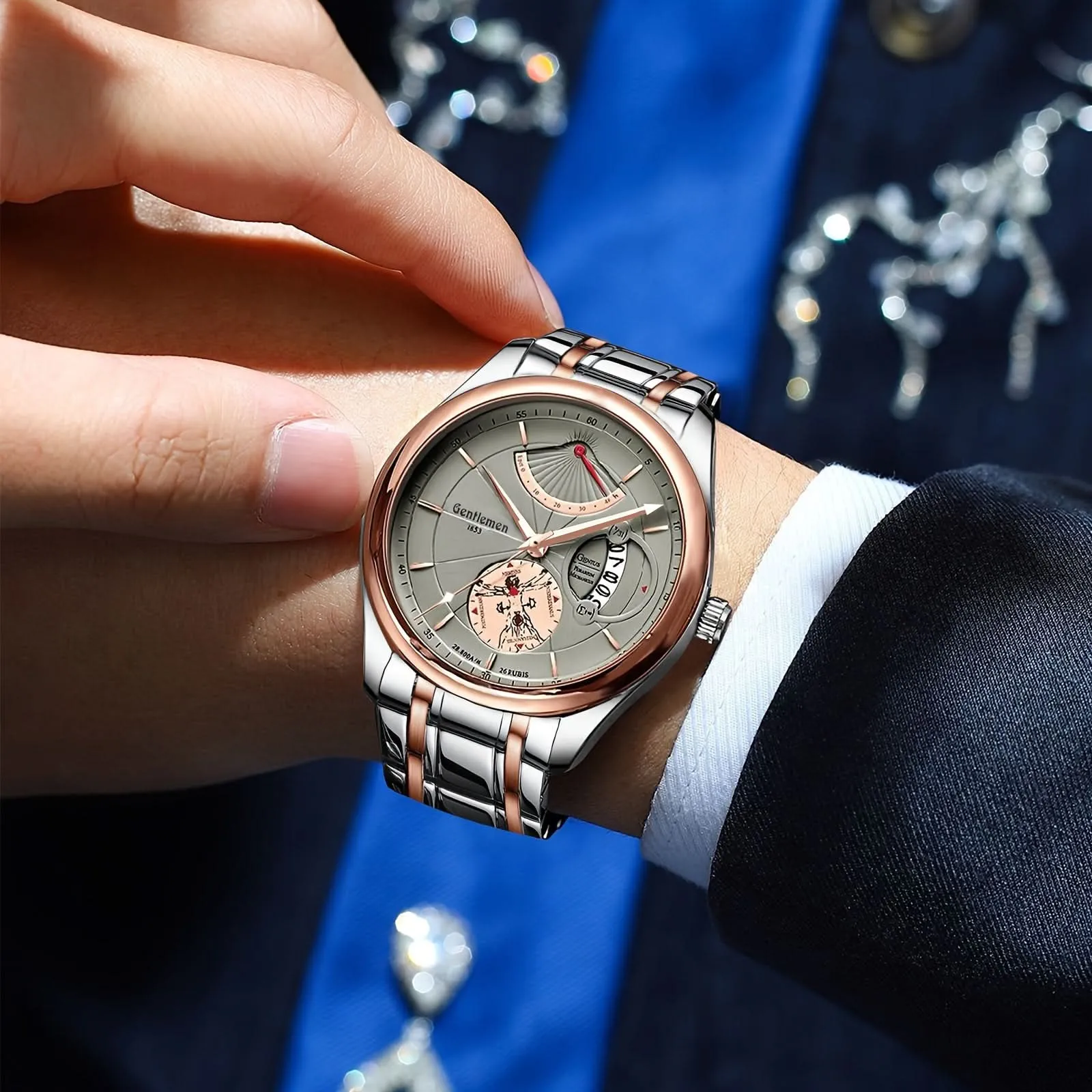 Luxury Men's Quartz Watch with Calendar