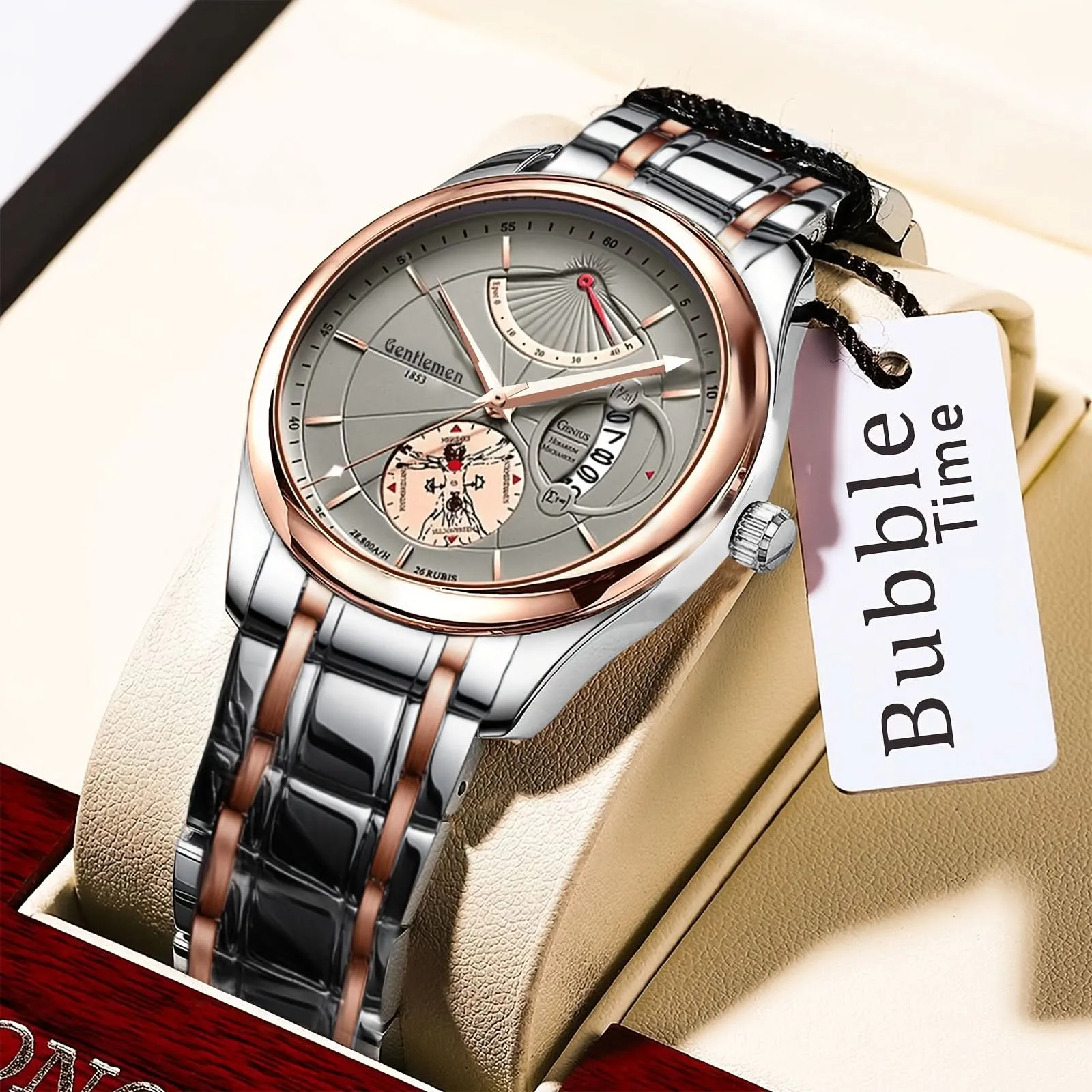 Luxury Men's Quartz Watch with Calendar