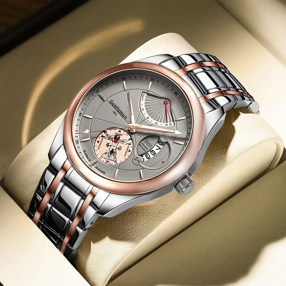 Luxury Men's Quartz Watch with Calendar