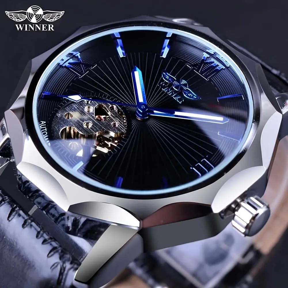 Luxury Men’s Skeleton Mechanical Wristwatch