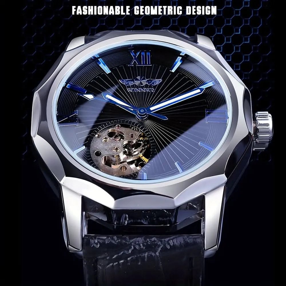 Luxury Men’s Skeleton Mechanical Wristwatch