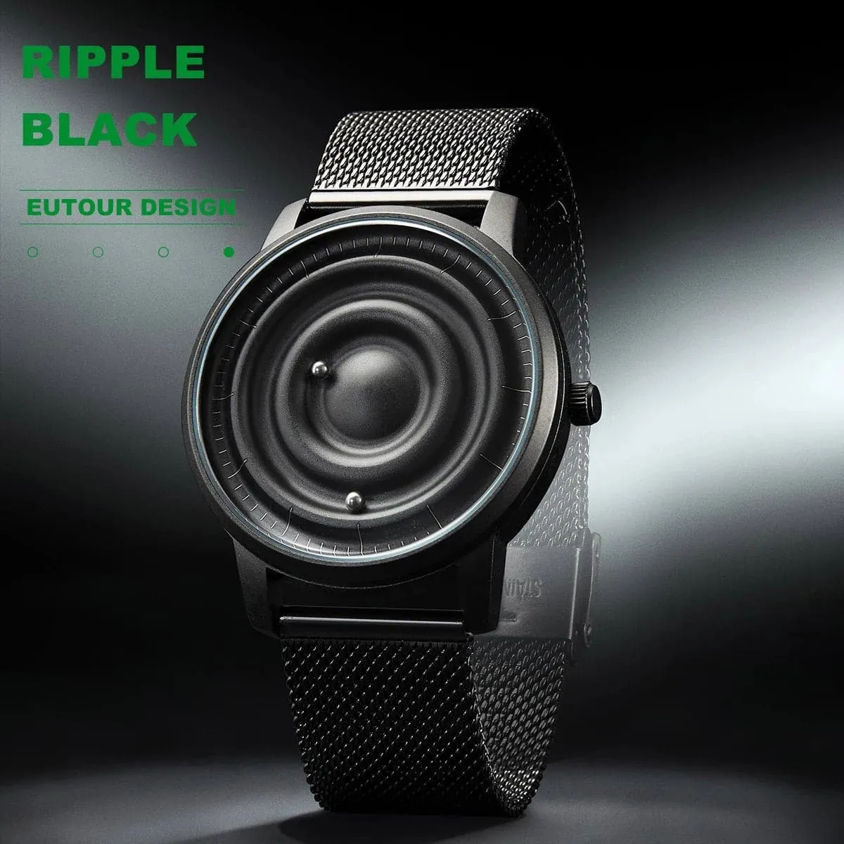 Magnetic Quartz Wrist Watch with Stainless Steel Band - EUTOUR E041