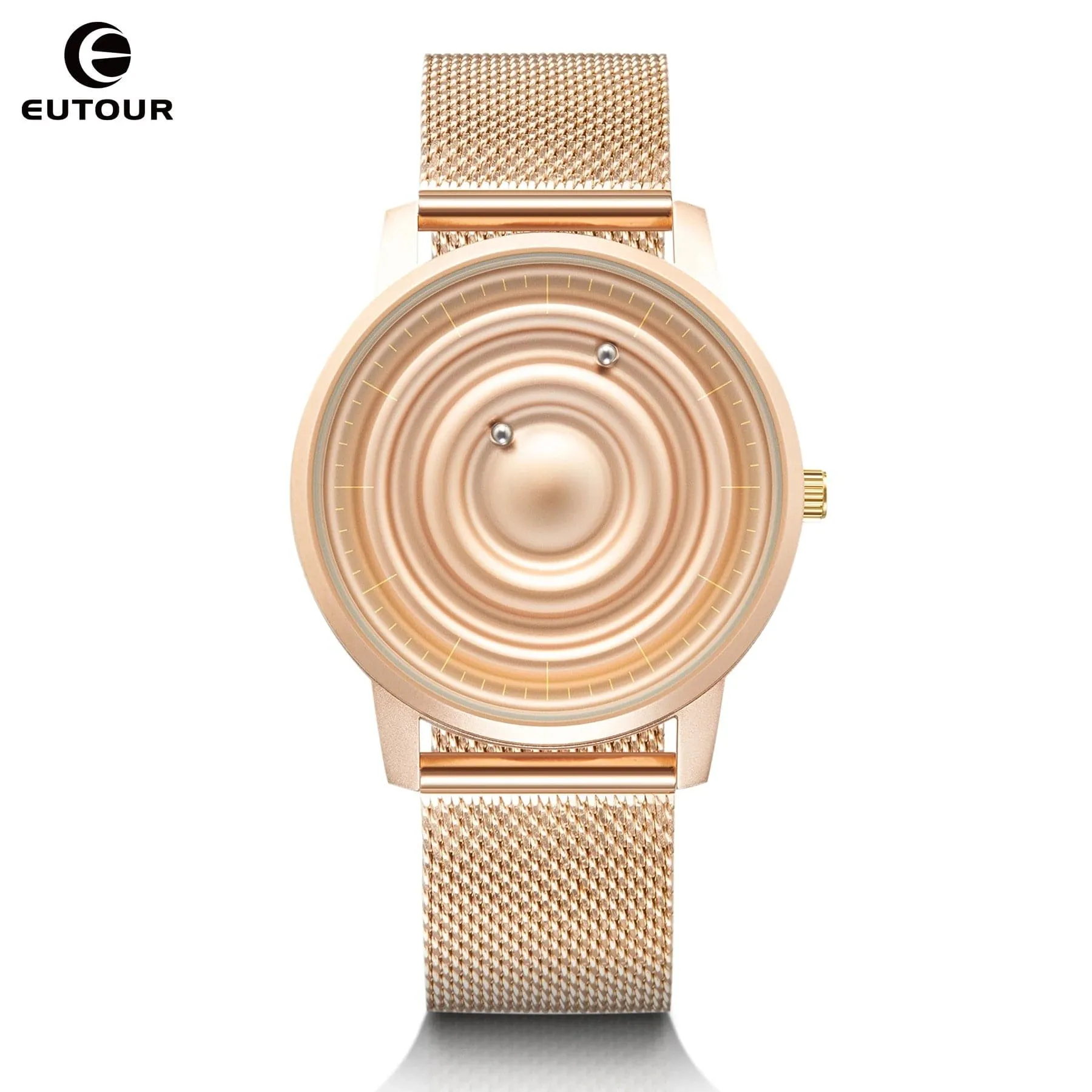 Magnetic Quartz Wrist Watch with Stainless Steel Band - EUTOUR E041