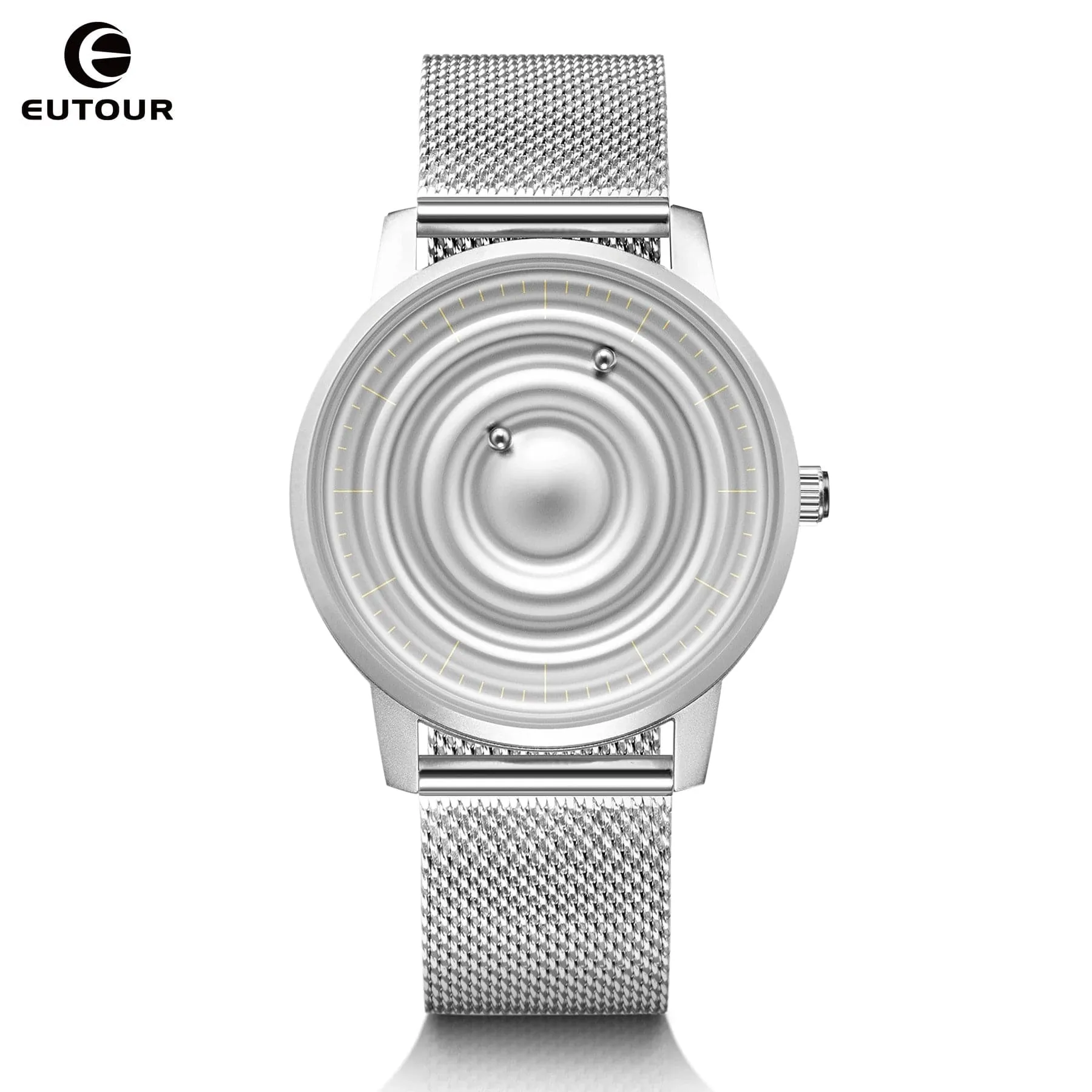 Magnetic Quartz Wrist Watch with Stainless Steel Band - EUTOUR E041