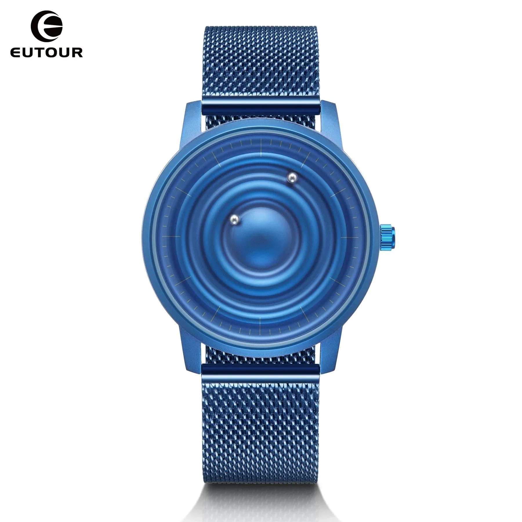 Magnetic Quartz Wrist Watch with Stainless Steel Band - EUTOUR E041