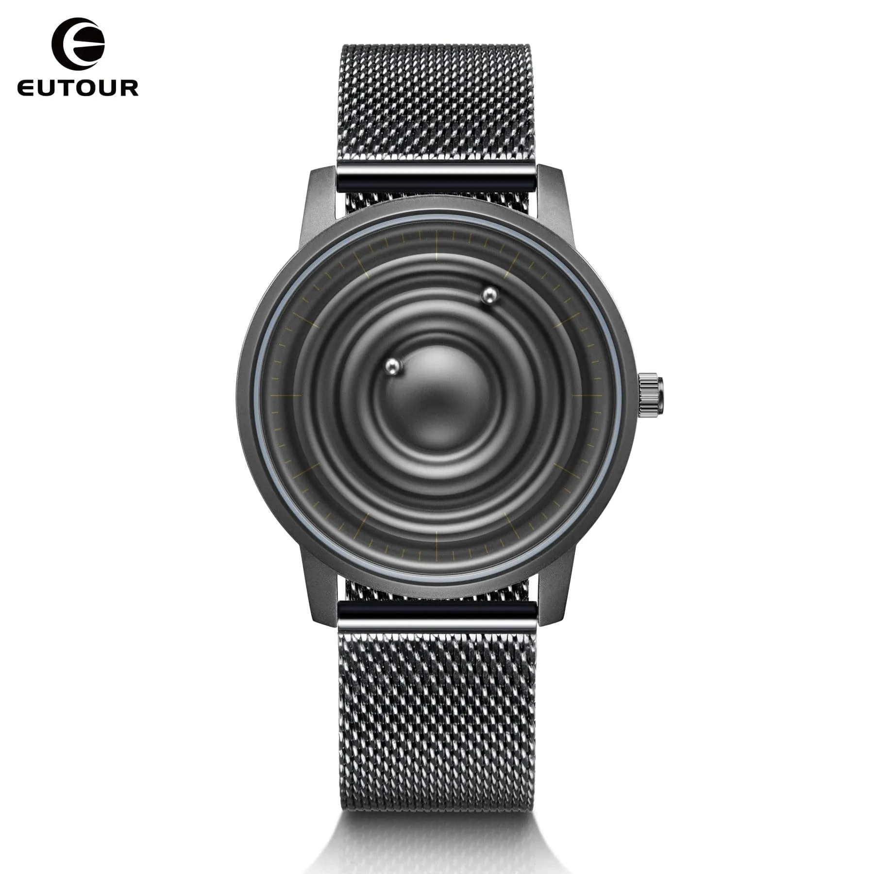 Magnetic Quartz Wrist Watch with Stainless Steel Band - EUTOUR E041