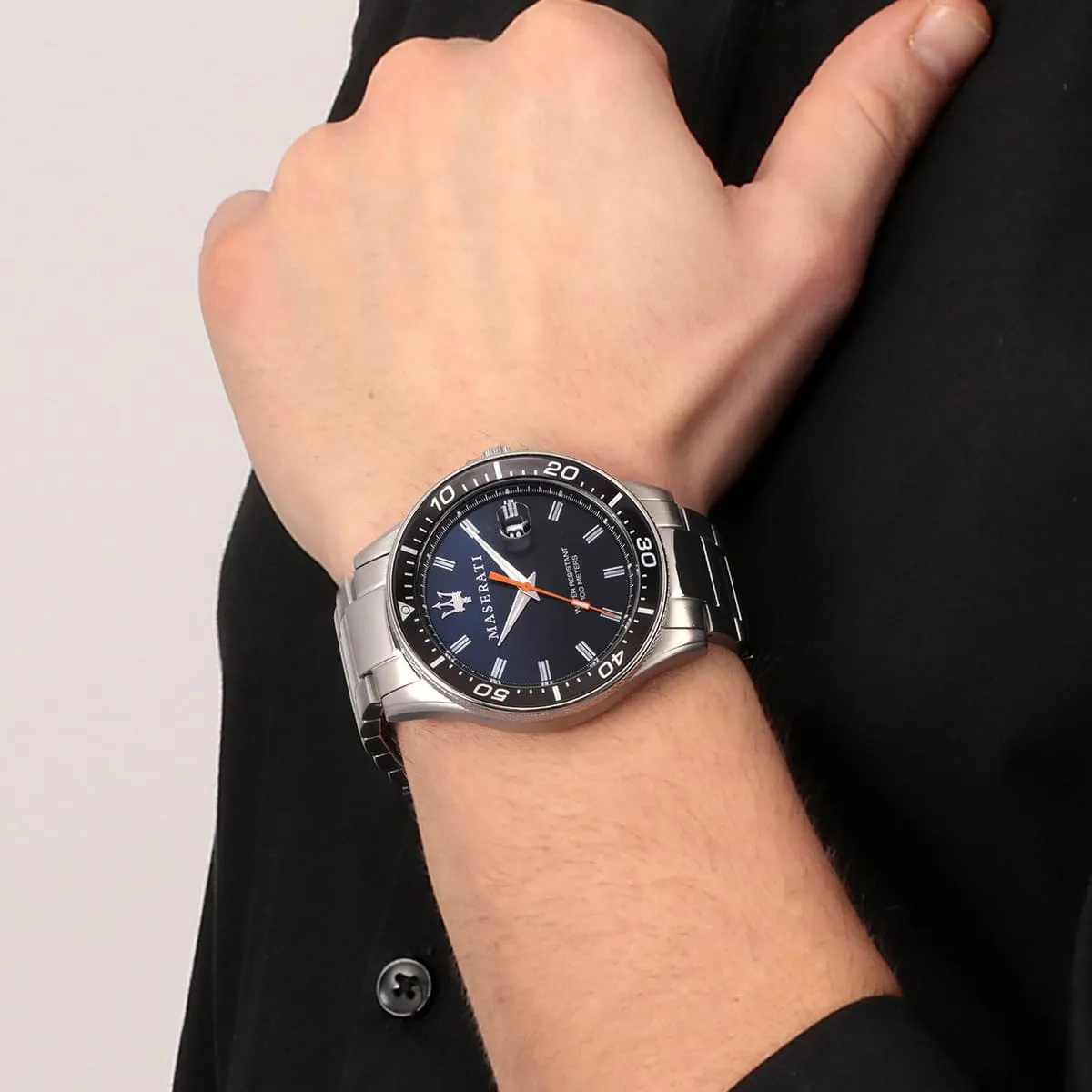 Maserati Silver Sfida Blue Dial Men's Watch R8853140001