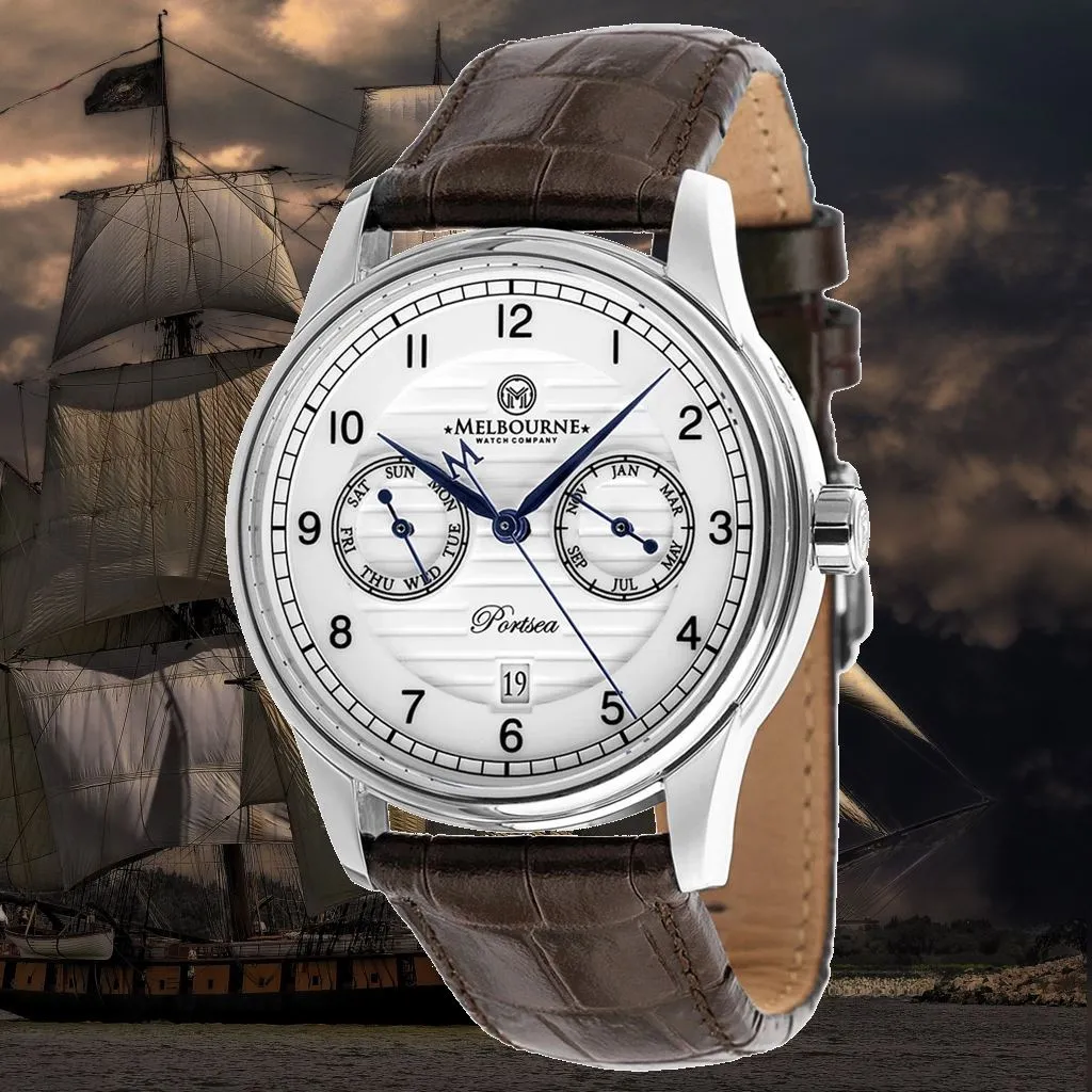 Melbourne Portsea Calendar Classic — Silver (Triple Calendar)