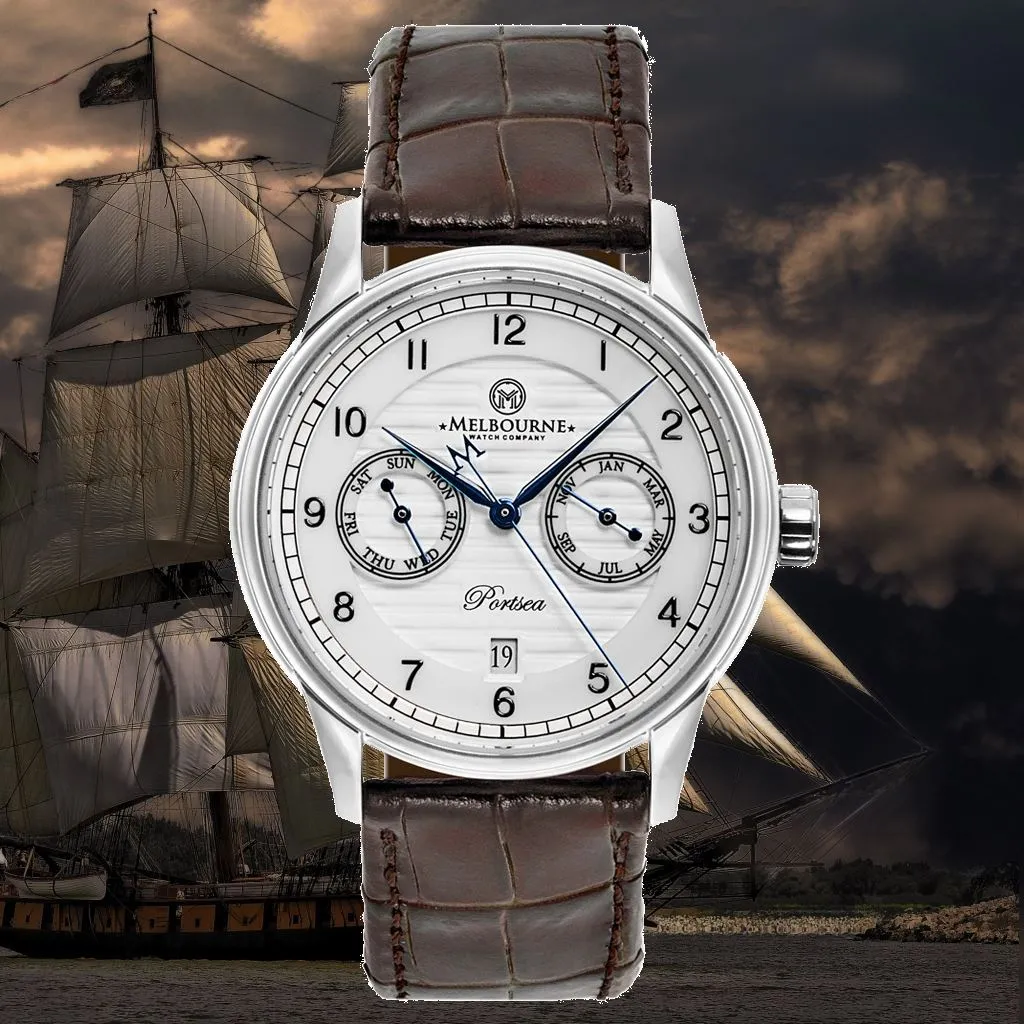 Melbourne Portsea Calendar Classic — Silver (Triple Calendar)