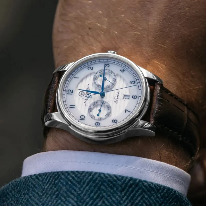 Melbourne Portsea Calendar Classic — Silver (Triple Calendar)