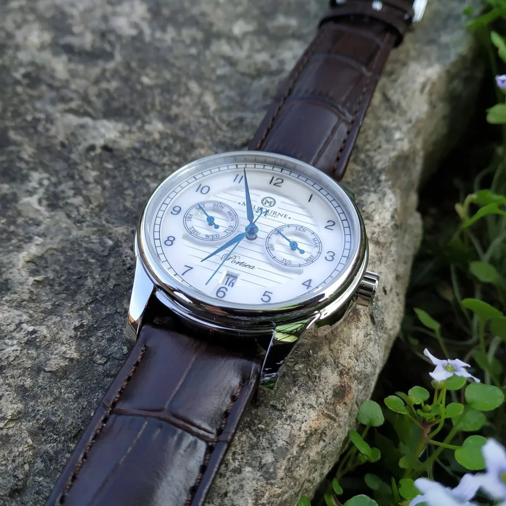 Melbourne Portsea Calendar Classic — Silver (Triple Calendar)