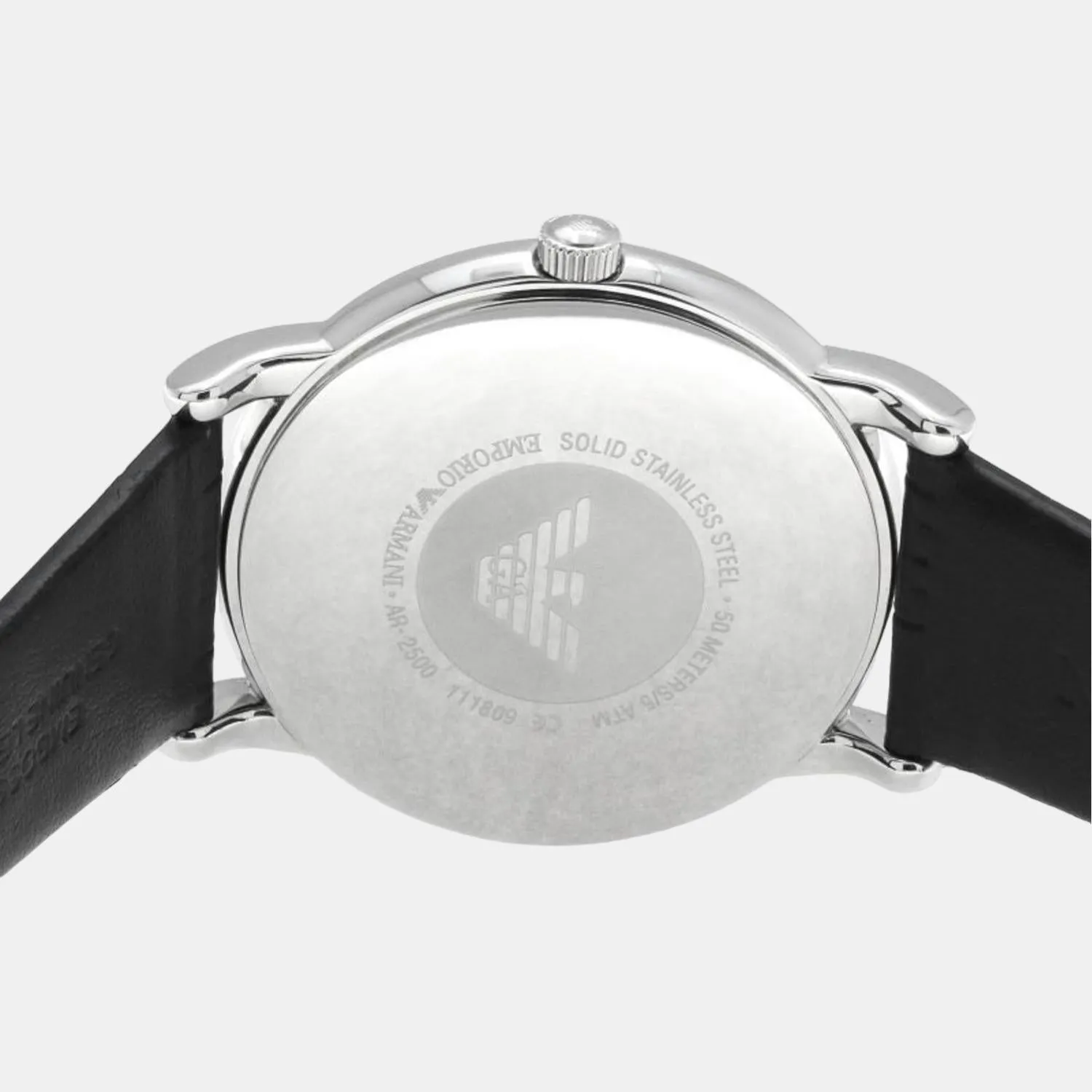 Men's Black Analog Leather Watch AR2500