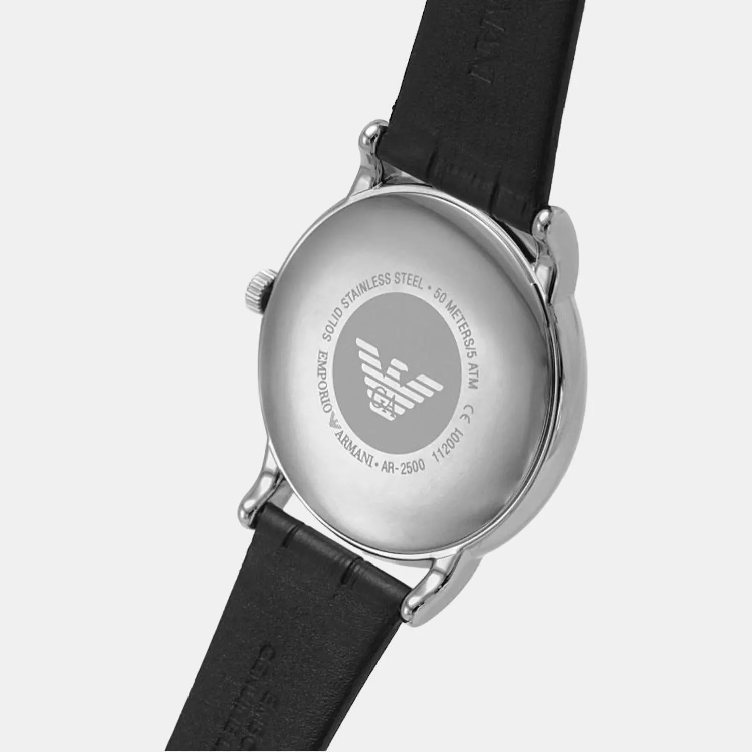 Men's Black Analog Leather Watch AR2500