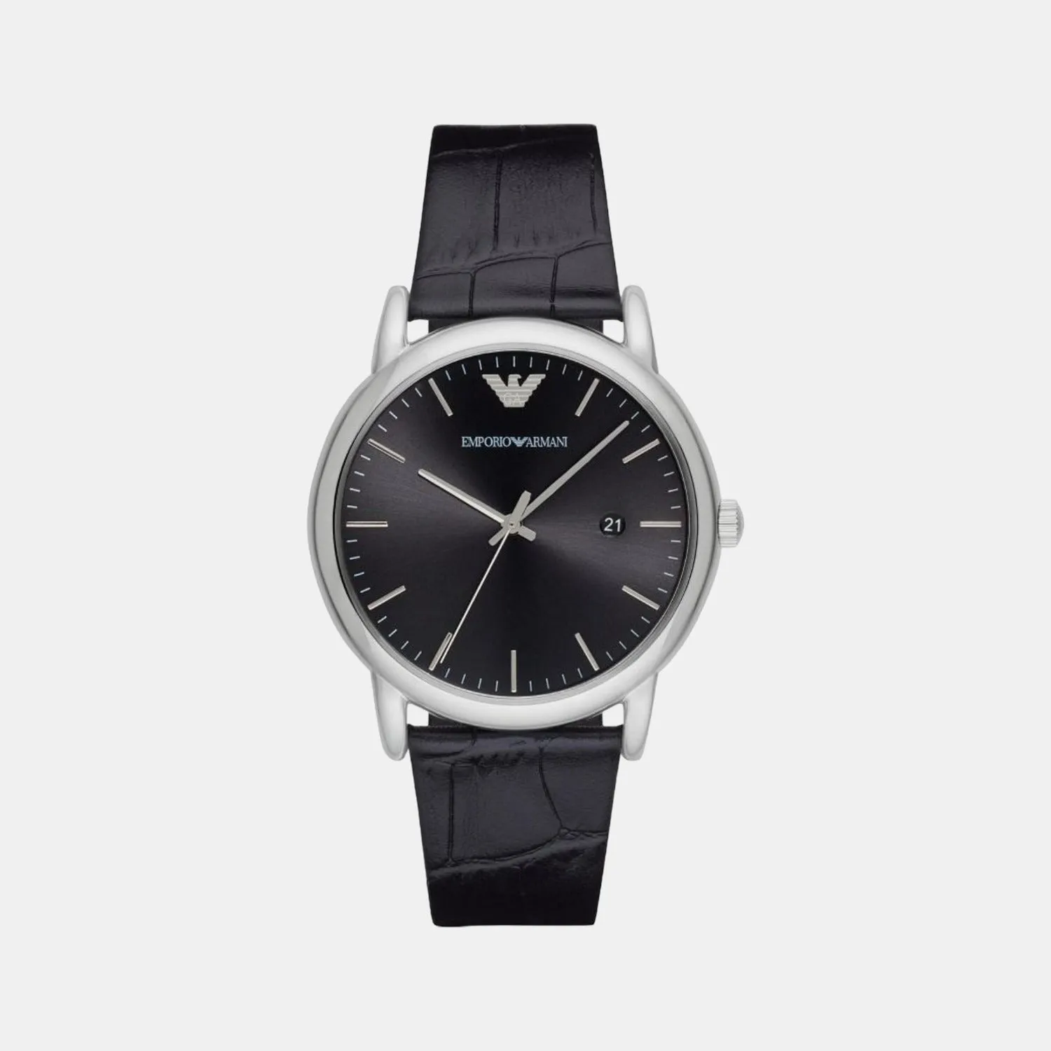 Men's Black Analog Leather Watch AR2500