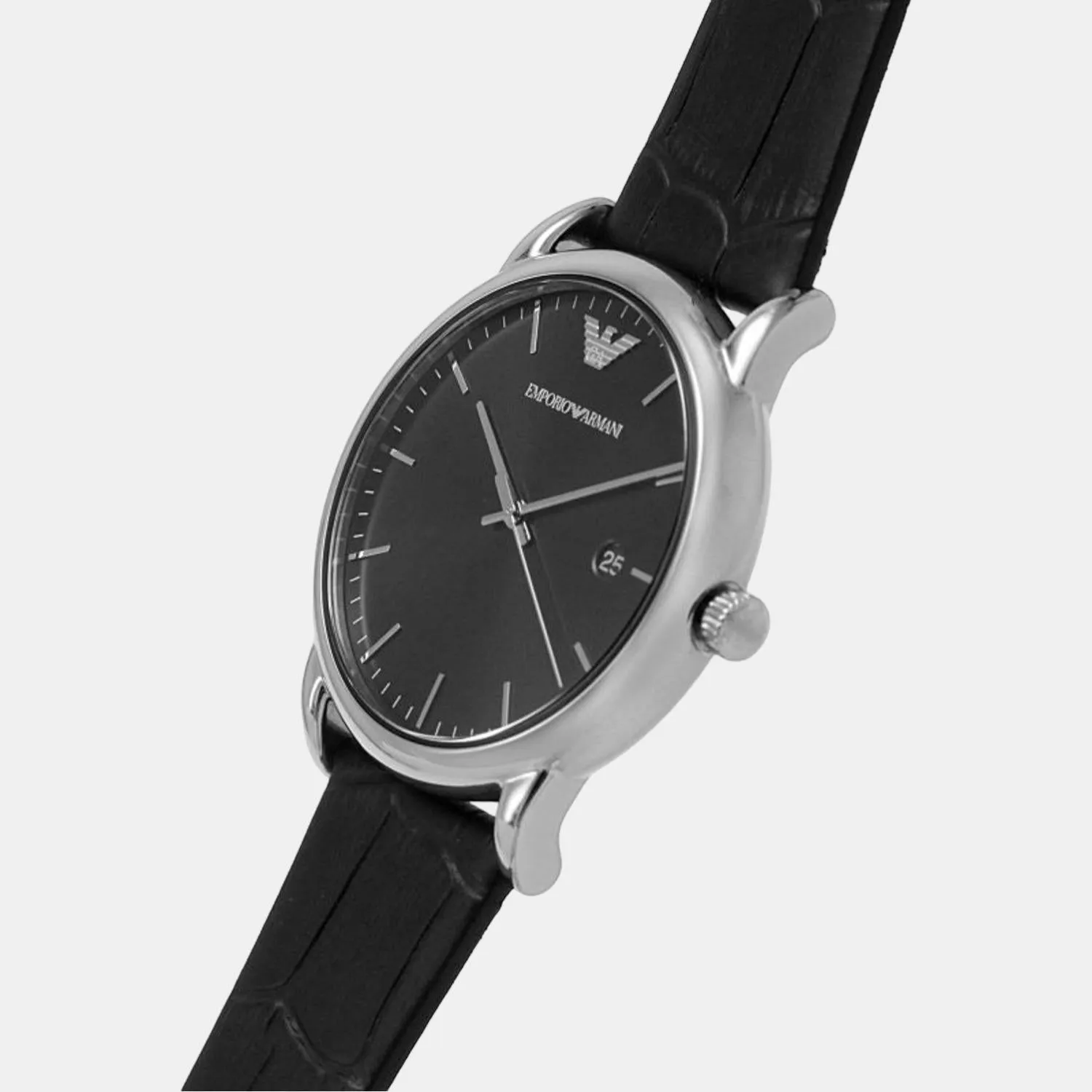 Men's Black Analog Leather Watch AR2500