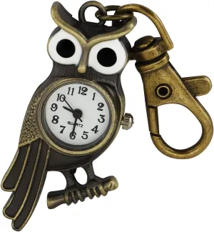 Men's Portable Quartz Pocket Watch with Key Chain,Portable Quartz Arabic Digital Dial Pocket Watches with Chain