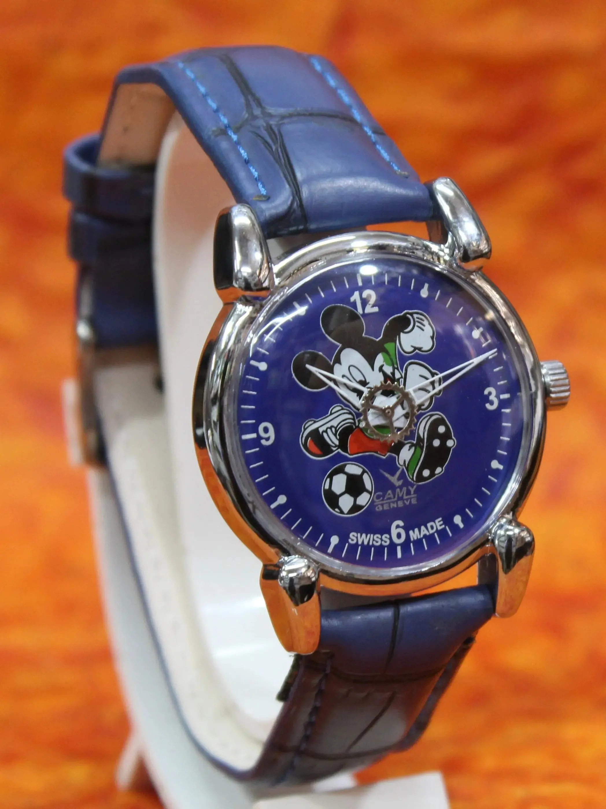 Mickey Mouse Wrist watch Camy Geneva 17 Jewels ST96 Mechanical Hand Wind Movement