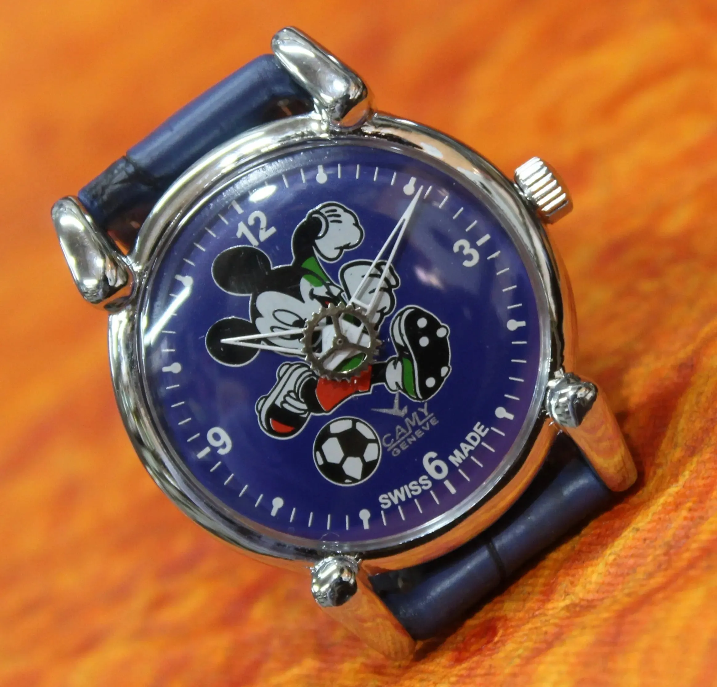 Mickey Mouse Wrist watch Camy Geneva 17 Jewels ST96 Mechanical Hand Wind Movement