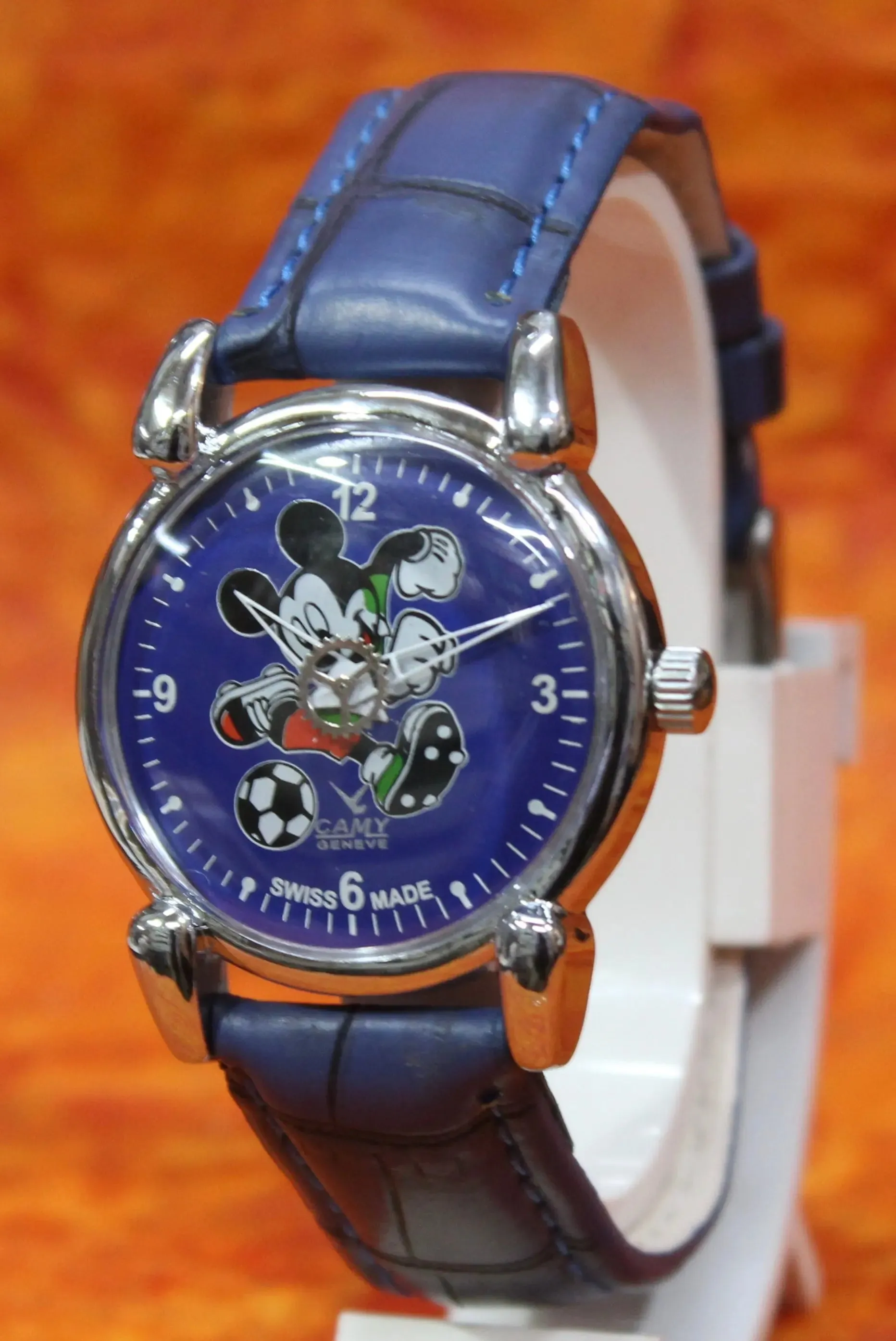 Mickey Mouse Wrist watch Camy Geneva 17 Jewels ST96 Mechanical Hand Wind Movement