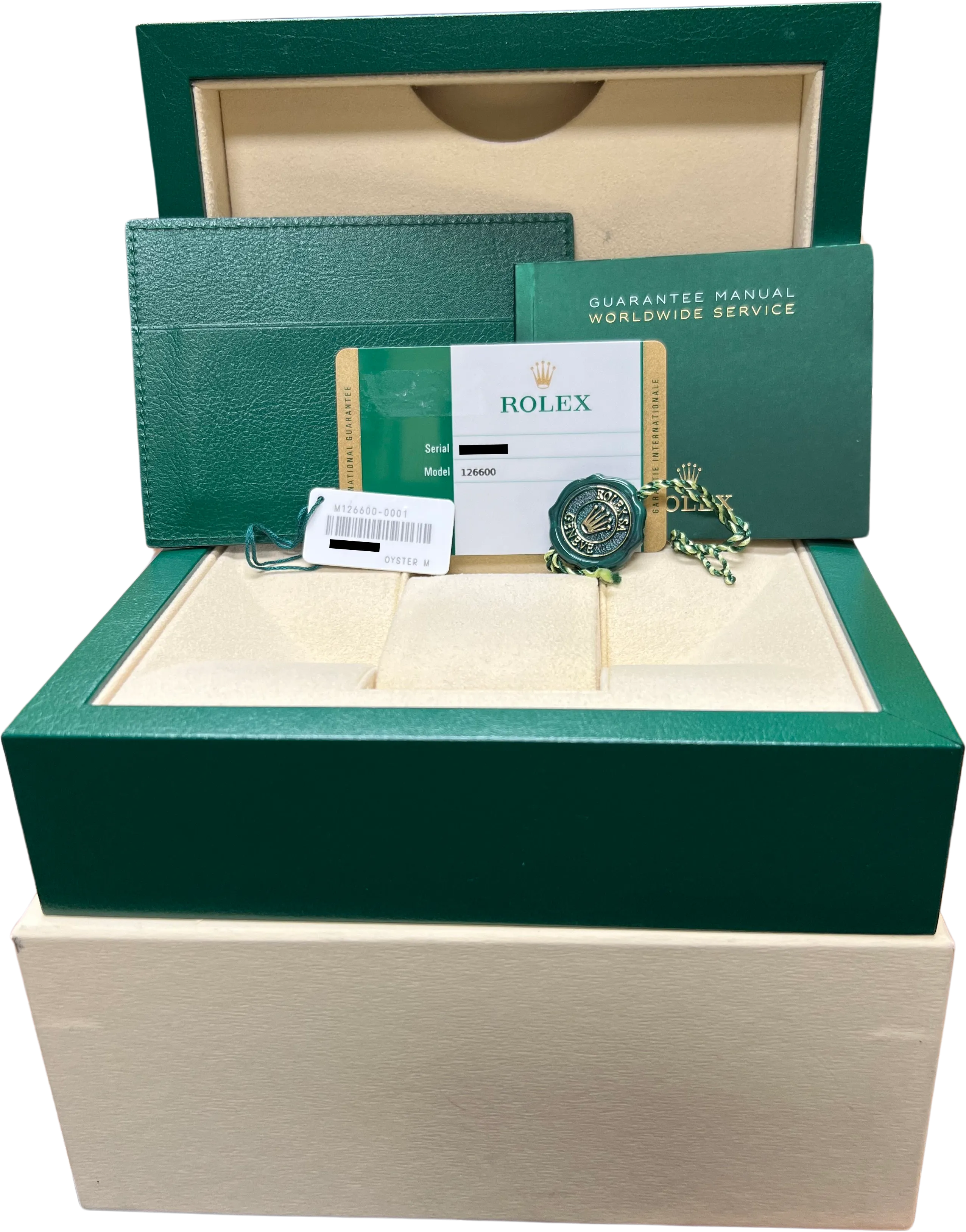 MINT PAPERS Rolex Sea-Dweller 126600 Black Mark II Stainless 43mm Watch BOX