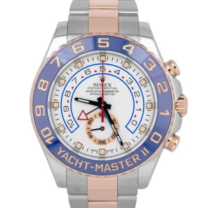 MINT PAPERS Rolex Yacht-Master II White Two-Tone Rose Gold 116681 44mm Watch BOX
