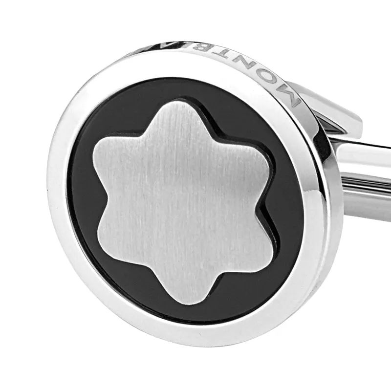 MNT Cufflinks Stainless Steel Onyx Star