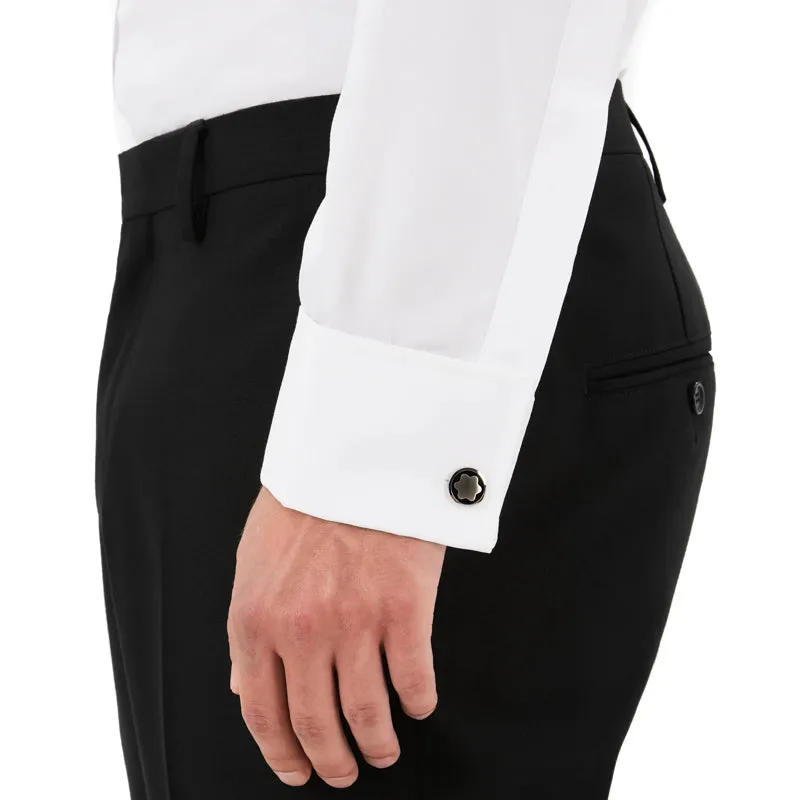 MNT Cufflinks Stainless Steel Onyx Star