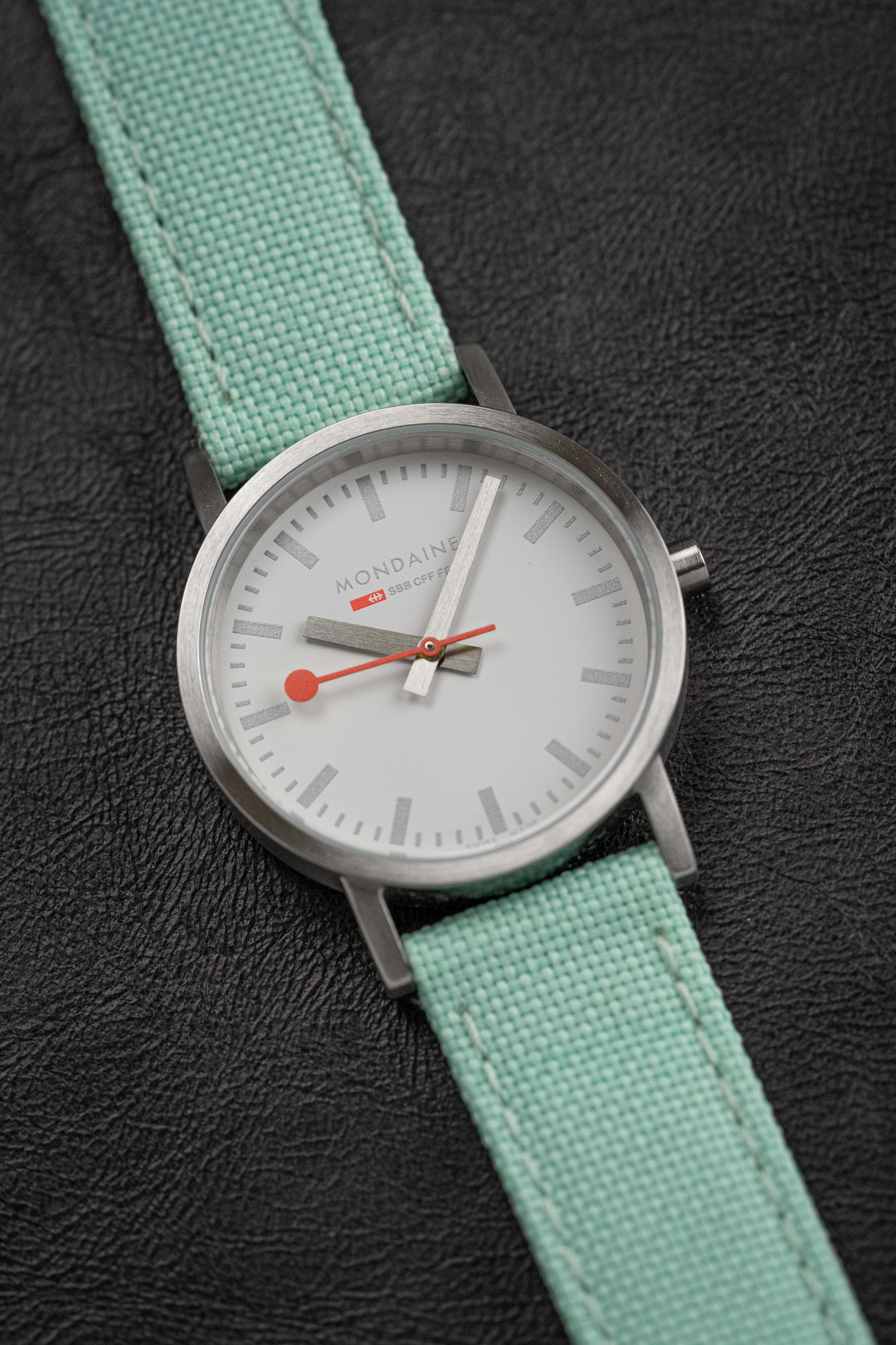 Mondaine Ladies Watch Classic White Mint Green A658.30323.17SBQ