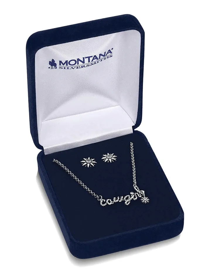 Montana Silversmiths CSTJS5841 Womens For the Cowgirls Jewelry Set Silver