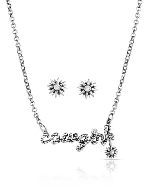 Montana Silversmiths CSTJS5841 Womens For the Cowgirls Jewelry Set Silver