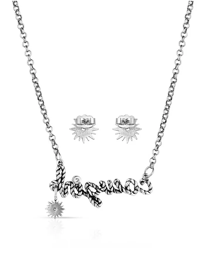 Montana Silversmiths CSTJS5841 Womens For the Cowgirls Jewelry Set Silver