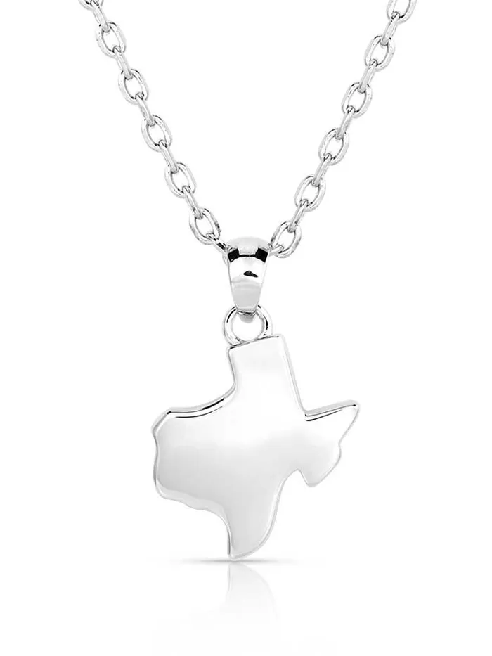 Montana Silversmiths NC5619 Womens Texas Forever Necklace Silver