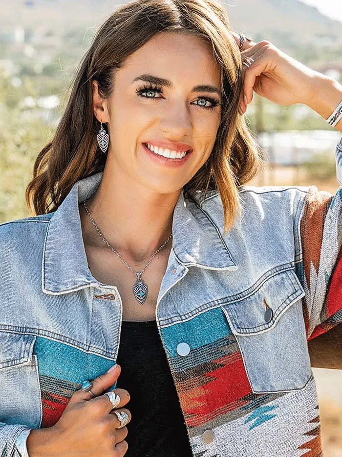 Montana Silversmiths NC5863 Womens Patterns of the Southwest Necklace Silver